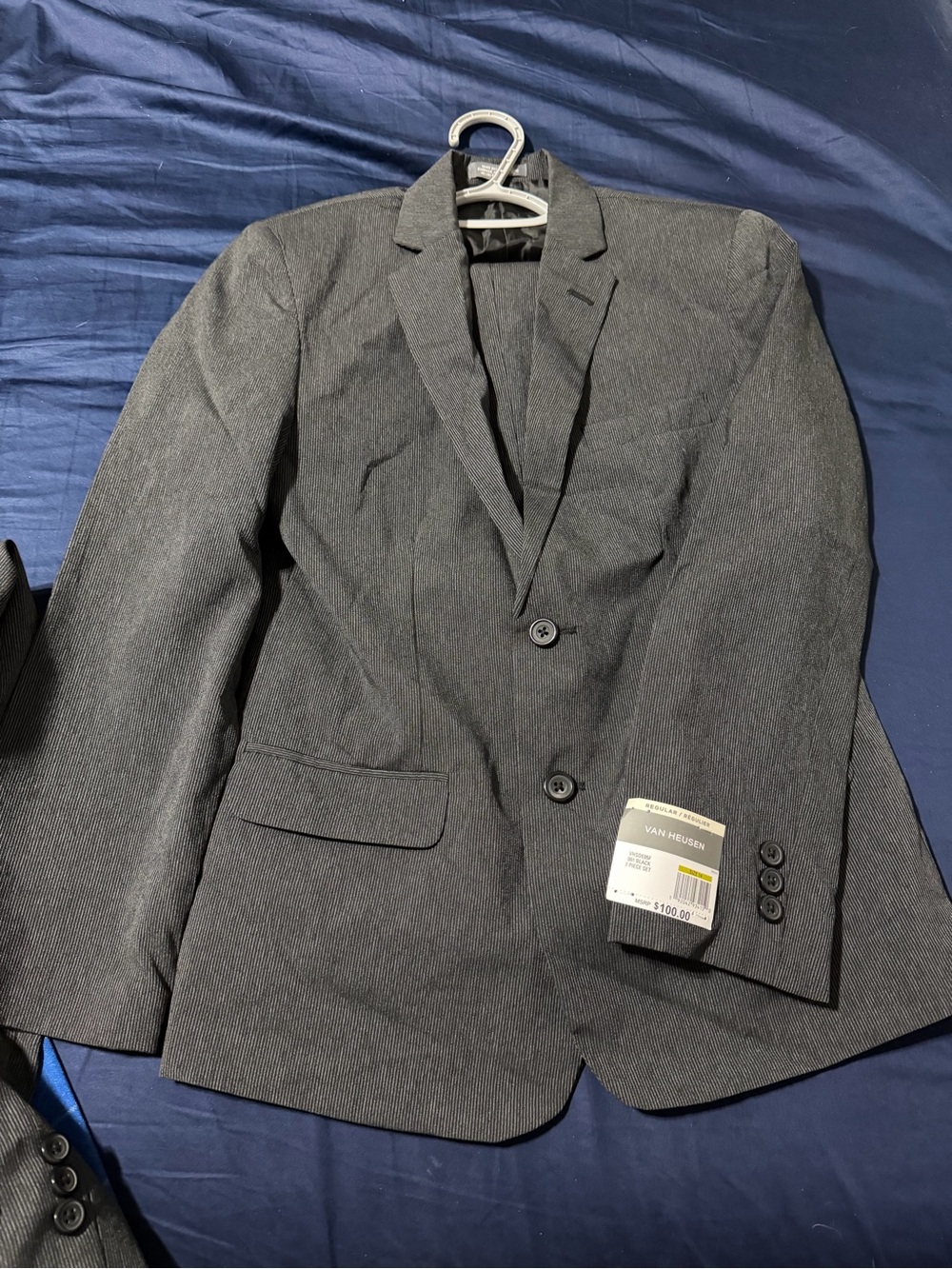 Van Heusen Dark Charcoal Gray Single-Breasted Blazer